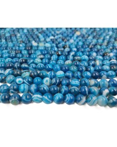Бусины натуральный камень агат синий по 8 ММ около 48 штук Spiricheva