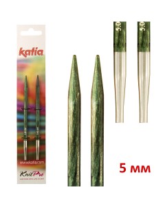 Спицы для вязания KATIA съемные стандартные деревянные 5 мм арт 7655 Nobrand