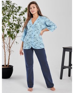 Жен пижама с брюками Еленатекс