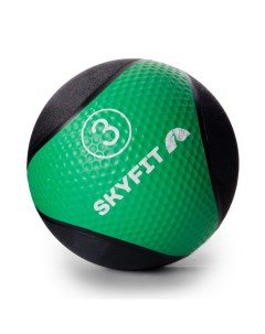 Медицинский мяч 3 кг SF MB3k черный зеленый Skyfit