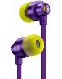 Наушники с микрофоном G333 981 000936 mini jack 3 5 mm USB Type C кабель 1 2м цвет фиолетовый жёлтый Logitech