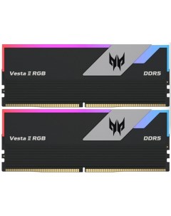 Модуль памяти DDR5 64GB 2 32GB BL 9BWWR 373 Predator Vesta II RGB PC5 51200 6400MHz CL32 1 35V black Acer