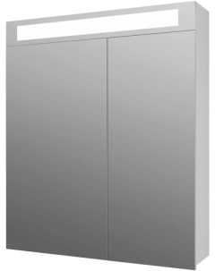 Зеркальный шкаф 70x82 см белый глянец L Uni 99 9002 Dreja