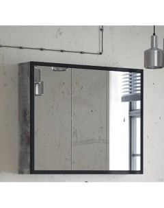 Зеркальный шкаф 90x70 см антик черный Айрон SD 00000282 Corozo