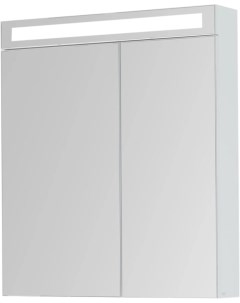 Зеркальный шкаф 70x80 см белый глянец L Max 77 9007W Dreja
