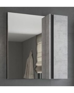 Зеркало 73x80 см бетон светлый черный Эдинбург 00004149063 Comforty