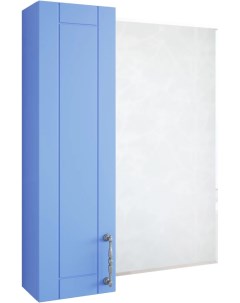 Зеркальный шкаф 59 6x71 см голубой матовый L Глория C000005828 Sanflor
