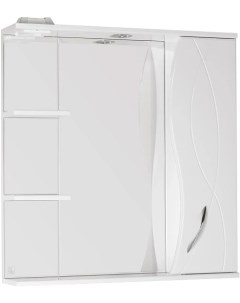 Зеркальный шкаф 75x83 см белый глянец Амелия ЛС 00000014 Style line