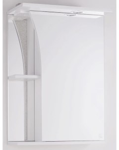Зеркальный шкаф 50x73 см белый глянец Виола ЛС 00000117 Style line