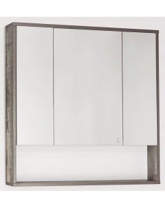 Зеркальный шкаф 80x80 см бетон Экзотик ЛС 00000399 Style line