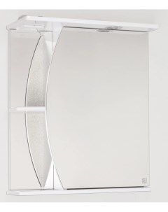 Зеркальный шкаф 60x73 см белый глянец Камелия ЛС 00000122 Style line
