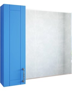 Зеркальный шкаф 82 2x71 см голубой матовый L Глория C000005831 Sanflor