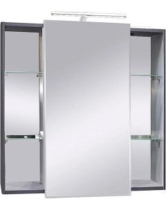 Зеркальный шкаф 79 2x76 5 см графит матовый Accord 2231 TP810 Caprigo