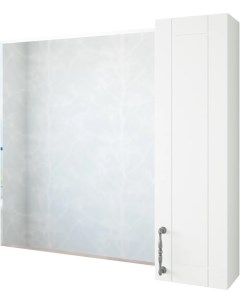 Зеркальный шкаф 82 2x71 см белый матовый R Глория C000005689 Sanflor