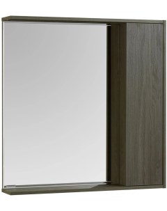 Зеркальный шкаф 80x83 3 см грецкий орех R Стоун 1A228302SXC80 Акватон