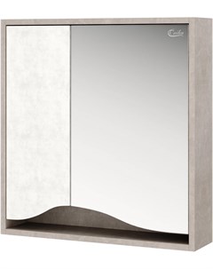 Зеркальный шкаф 60x71 2 см светлый камень бетон крем Брендон 206084 Onika