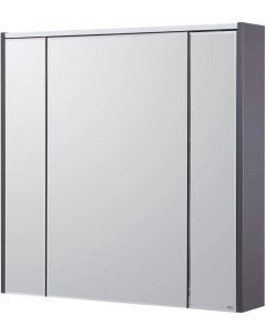 Зеркальный шкаф 80x78 см белый глянец антрацит Ronda ZRU9302970 Roca