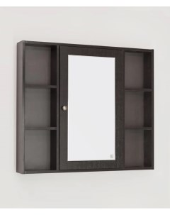 Зеркальный шкаф 90x80 см венге R Кантри ЛС 00000462 Style line