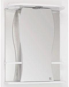 Зеркальный шкаф 55x73 см белый глянец Лорена ЛС 00000120 Style line