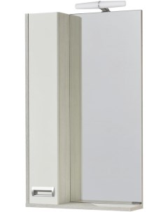 Зеркальный шкаф 50x85 см белый глянец дуб сомерсет L Бекка 1A214502BAC20 Акватон