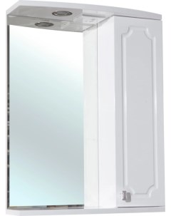 Зеркальный шкаф 55x72 см белый глянец R Кантри 4619908001017 Bellezza