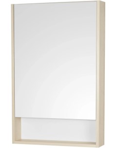 Зеркальный шкаф 55x85 см белый матовый дуб верона L R Сканди 1A252102SDB20 Акватон
