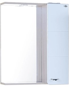 Зеркальный шкаф 58x71 6 см белый глянец ясень шимо R Стиль 205833 Onika