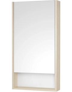 Зеркальный шкаф 45x85 см белый матовый дуб верона L R Сканди 1A252002SDB20 Акватон