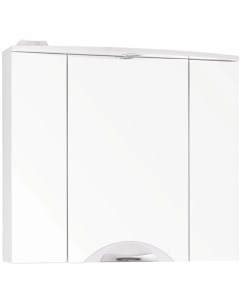 Зеркальный шкаф 80x71 8 см белый глянец Жасмин 2 ЛС 000010036 Style line