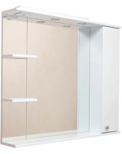 Зеркальный шкаф 100x85 см белый глянец R Эльбрус 210004 Onika