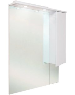 Зеркальный шкаф 75x105 6 см белый глянец R Моника 207507 Onika