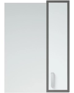 Зеркальный шкаф 50x70 см белый глянец серый глянец R Спектр SD 00000708 Corozo