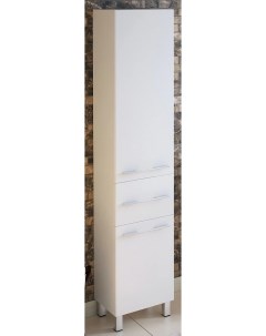 Пенал напольный белый глянец с бельевой корзиной Мирэль SD 00000400 Corozo