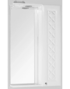 Зеркальный шкаф 50x86 см белый глянец Канна ЛС 00000293 Style line