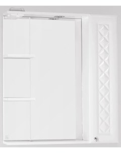 Зеркальный шкаф 75x86 см белый глянец Канна ЛС 00000295 Style line