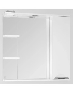 Зеркальный шкаф 80x83 см белый глянец Жасмин ЛС 00000044 Style line