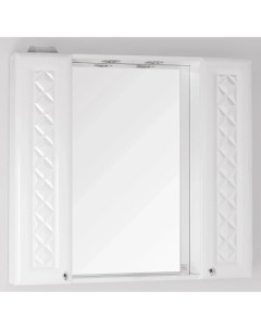 Зеркальный шкаф 90x86 см белый глянец Канна ЛС 00000167 Style line