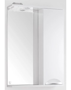 Зеркальный шкаф 55x83 см белый глянец Жасмин ЛС 00000039 Style line
