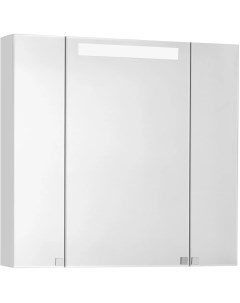 Зеркальный шкаф 80x80 см белый глянец Мадрид 1A175202MA010 Акватон