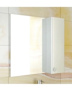 Зеркальный шкаф 70x75 см белый глянец Флоренция 00003130350 Comforty