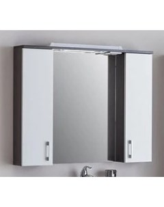 Зеркальный шкаф 100x74 6 см венге белый Тиана 00172679 Aquanet