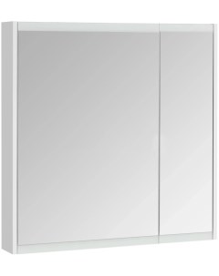 Зеркальный шкаф 80x81 см белый глянец L Нортон 1A249202NT010 Акватон