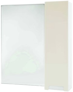 Зеркальный шкаф 78x80 см бежевый глянец белый глянец R Пегас 4610413001073 Bellezza