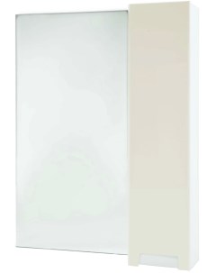 Зеркальный шкаф 68x80 см бежевый глянец белый глянец R Пегас 4610411001075 Bellezza