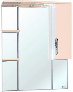 Зеркальный шкаф 82 5x100 см бежевый глянец белый глянец R Лагуна 4612114001079 Bellezza