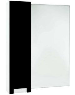 Зеркальный шкаф 68x80 см черный глянец белый глянец L Пегас 4610411002041 Bellezza