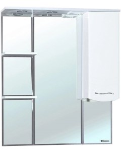 Зеркальный шкаф 73x100 см белый глянец R Мари 4612912001011 Bellezza