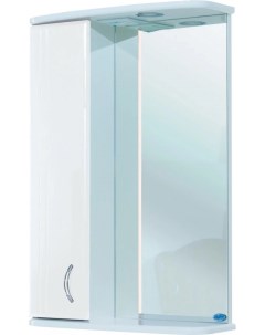 Зеркальный шкаф 55x72 см белый глянец L Астра 4614908002019 Bellezza