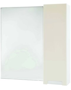 Зеркальный шкаф 88x80 см бежевый глянец белый глянец R Пегас 4610415001071 Bellezza