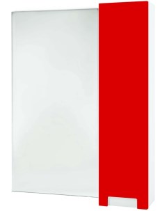 Зеркальный шкаф 88x80 см красный глянец белый глянец R Пегас 4610415001033 Bellezza
